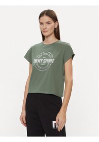 DKNY Sport T-Shirt DP3T9563 Zielony Relaxed Fit. Kolor: zielony. Materiał: bawełna. Styl: sportowy