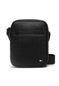 TOMMY HILFIGER - Tommy Hilfiger Saszetka Th Embossed Flag Mini Reporter AM0AM14193 Czarny. Kolor: czarny. Materiał: skóra #1