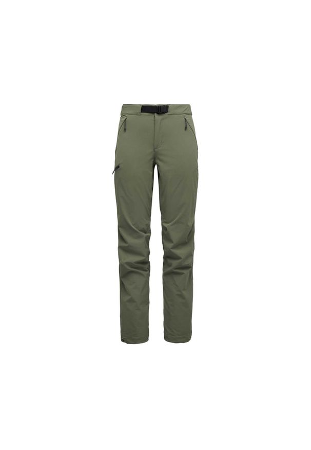 Spodnie damskie Black Diamond Alpine. Kolor: czarny, zielony, wielokolorowy. Sezon: zima. Sport: wspinaczka, narciarstwo