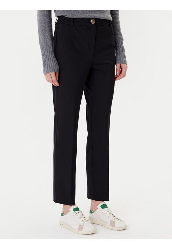Marella Spodnie materiałowe Aletta 2523786014 Czarny Regular Fit. Kolor: czarny. Materiał: syntetyk, wiskoza