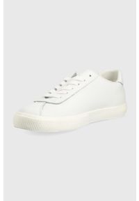 Lauren Ralph Lauren sneakersy skórzane JANELE 802852186003.100 kolor biały. Nosek buta: okrągły. Zapięcie: sznurówki. Kolor: biały. Materiał: skóra. Obcas: na obcasie. Wysokość obcasa: niski #5