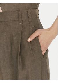 Marella Spodnie materiałowe Hull 2523136161 Khaki Loose Fit. Kolor: brązowy. Materiał: syntetyk #4