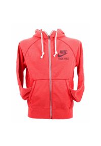 Bluza sportowa męska Nike 523994657. Typ kołnierza: kaptur. Kolor: czerwony