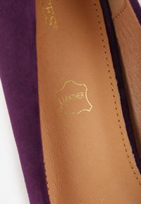 Born2be - Fioletowe Klasyczne Czółenka na Szpilce Ovirissa. Okazja: do pracy, na spotkanie biznesowe. Kolor: fioletowy. Materiał: futro. Wzór: aplikacja. Obcas: na szpilce. Styl: klasyczny #8