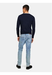 Sisley Sweter 10F2S1C78 Granatowy Slim Fit. Kolor: niebieski. Materiał: bawełna #3