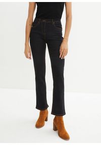 bonprix - Jeansy ze stretchem straight, mid waist. Kolor: czarny #1