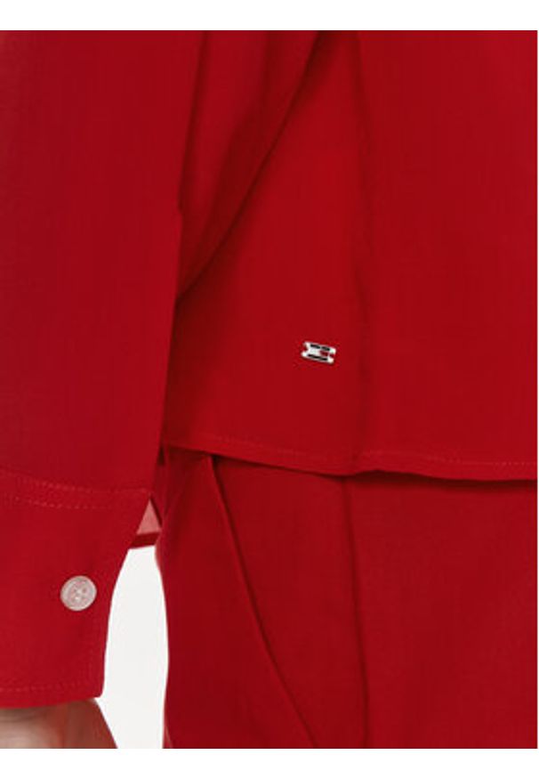 TOMMY HILFIGER - Tommy Hilfiger Bluzka WW0WW39665 Pomarańczowy Relaxed Fit. Kolor: pomarańczowy. Materiał: wiskoza