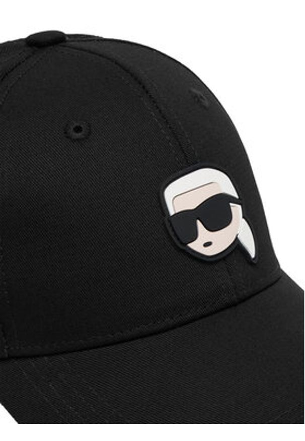 Karl Lagerfeld - KARL LAGERFELD Czapka z daszkiem A1W33037 Czarny. Kolor: czarny. Materiał: materiał, bawełna