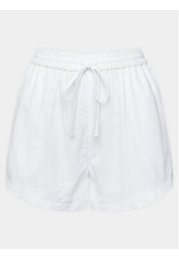 Seafolly Szorty materiałowe 55208-SH Biały. Kolor: biały. Materiał: bawełna