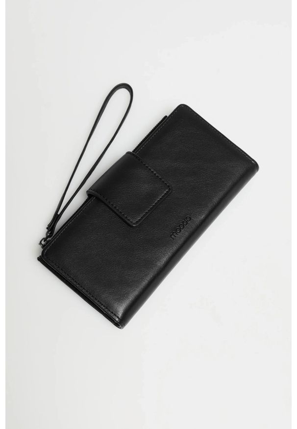 MOODO - Duży portfel czarny. Kolor: czarny. Materiał: poliester