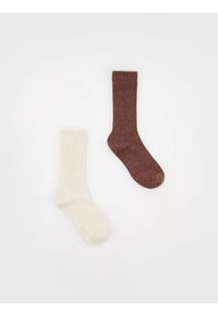 Reserved - 2 pack skarpet - kremowy. Kolor: kremowy #1