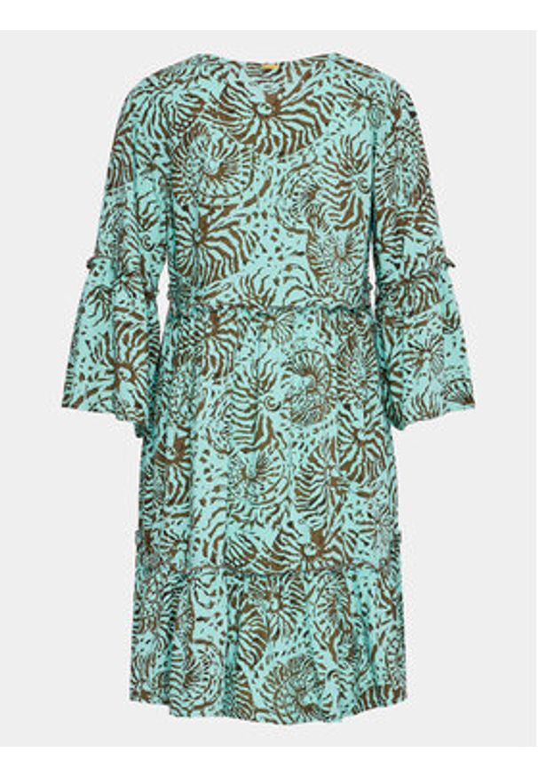 SELMARK - Selmark Sukienka letnia Vestido BJ295 Zielony Regular Fit. Kolor: zielony. Materiał: wiskoza. Sezon: lato