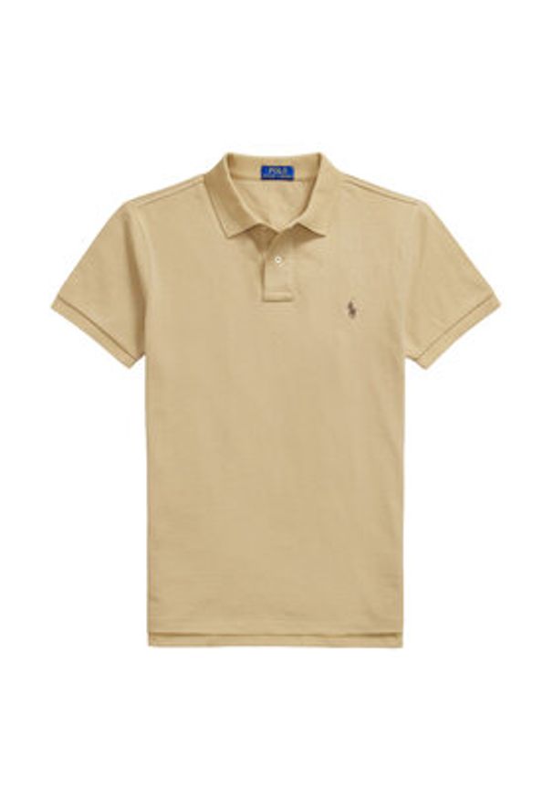 Polo Ralph Lauren Polo 710536856511 Beżowy Regular Fit. Typ kołnierza: polo. Kolor: beżowy. Materiał: bawełna