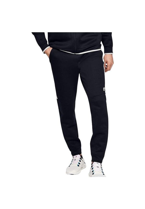 Spodnie treningowe Under Armour Athlete Recovery Fleece. Kolor: czarny. Materiał: poliester, bawełna