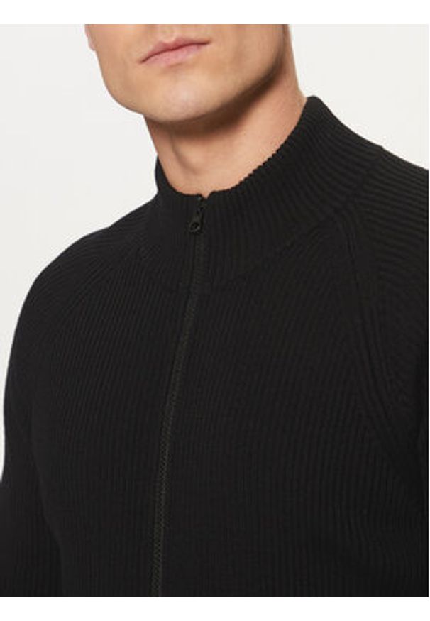 Stone Island Kardigan 8115519C2 Czarny Regular Fit. Kolor: czarny. Materiał: wełna