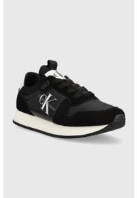 Calvin Klein Jeans sneakersy YW0YW00840 RUNNER SOCK LACEUP NY-LTH W kolor czarny. Nosek buta: okrągły. Zapięcie: sznurówki. Kolor: czarny. Materiał: guma #5