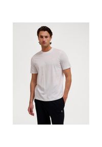 Hummel koszulka męska bawełniana logo haftowane hml Pulse T-shirt. Kolor: biały. Materiał: bawełna. Wzór: haft. Sport: fitness