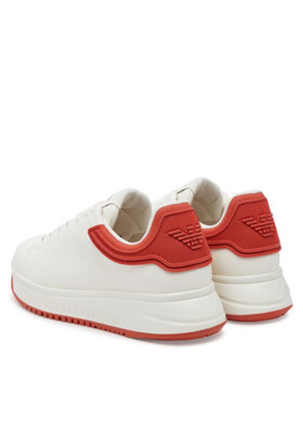 Emporio Armani Sneakersy X4X264 XN001 U552 Biały. Kolor: biały. Materiał: skóra