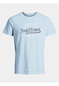 Jack & Jones - Jack&Jones T-Shirt Jprblulouie 12259674 Niebieski Regular Fit. Kolor: niebieski. Materiał: bawełna