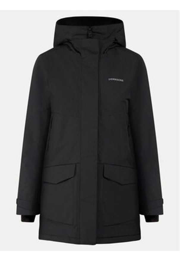 Didriksons Parka Frida 505777 Czarny Regular Fit. Kolor: czarny. Materiał: syntetyk