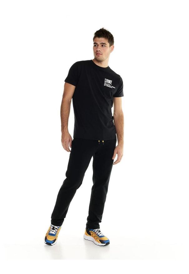 LEONE 1947 APPAREL - Męska koszulka Leone z krótkim rękawem Active. Kolor: czarny. Materiał: tkanina. Długość rękawa: krótki rękaw. Długość: krótkie. Sport: fitness