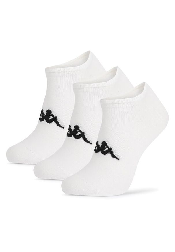 Zestaw 3 par niskich skarpet unisex Kappa. Kolor: biały