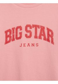 Big-Star - Koszulka dziewczęca z logo BIG STAR różowa Noera 601. Okazja: na co dzień. Kolor: różowy. Materiał: jeans, dzianina. Wzór: nadruk. Styl: sportowy, casual