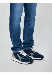 Big-Star - Sneakersy męskie ze skóry naturalnej granatowe RR174373 403. Okazja: na co dzień. Kolor: niebieski. Materiał: skóra #4