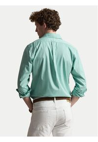 Polo Ralph Lauren Koszula 710B20512008 Zielony Custom Fit. Typ kołnierza: polo. Kolor: zielony. Materiał: bawełna #4