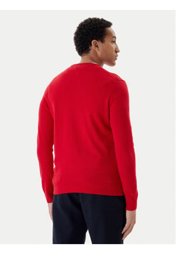 TOMMY HILFIGER - Tommy Hilfiger Sweter Essential Ssnl MW0MW39999 Czerwony Regular Fit. Kolor: czerwony. Materiał: bawełna