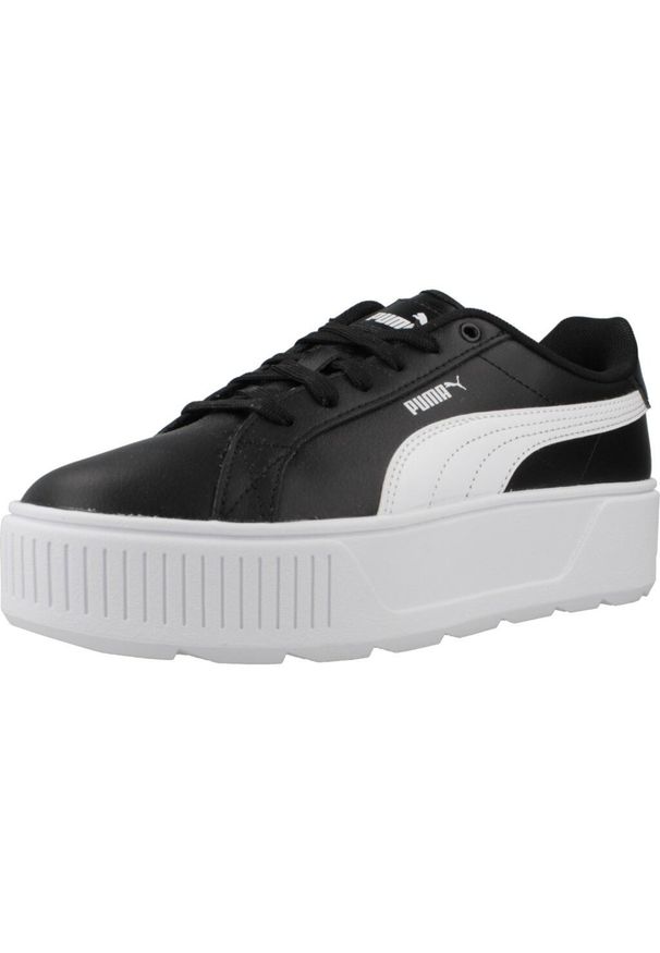 Buty do chodzenia dla dzieci Puma Karmen L JR. Zapięcie: sznurówki. Kolor: czarny. Materiał: skóra, materiał. Szerokość cholewki: normalna. Sport: turystyka piesza