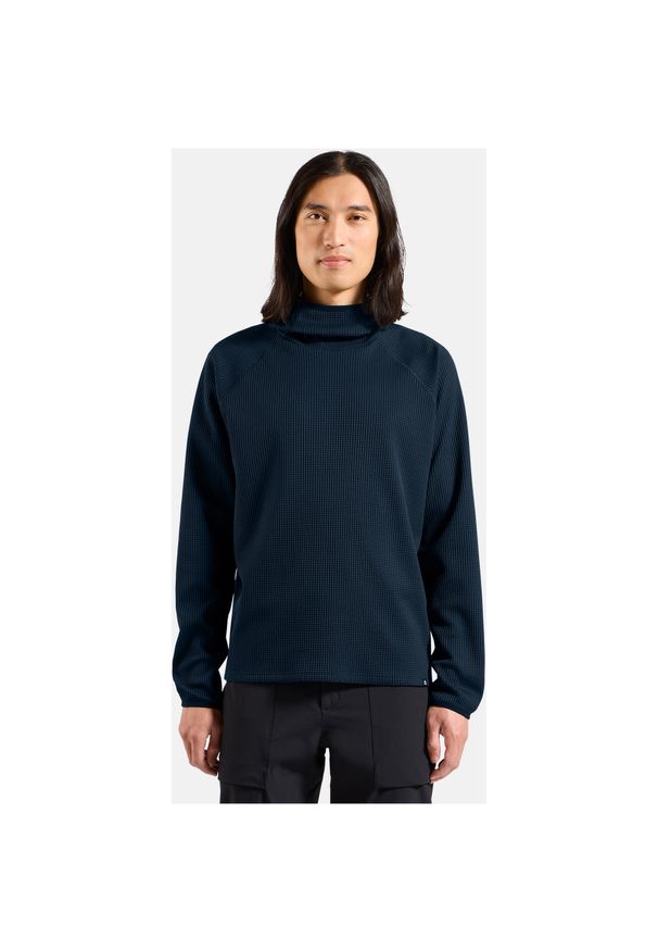 Bluza z kapturem Odlo Mid layer hoody CUBIC. Typ kołnierza: kaptur. Kolor: niebieski