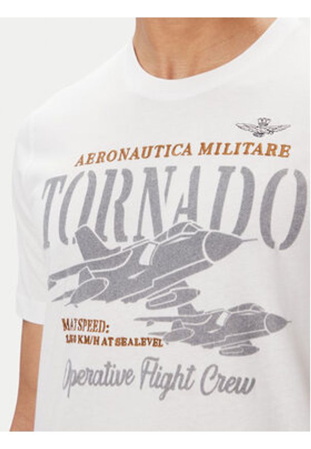 Aeronautica Militare T-Shirt 251TS2405J641 Biały Regular Fit. Kolor: biały. Materiał: bawełna