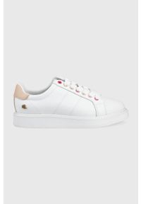 Lauren Ralph Lauren sneakersy skórzane ANGELINE II kolor biały. Nosek buta: okrągły. Kolor: biały. Materiał: skóra. Obcas: na platformie