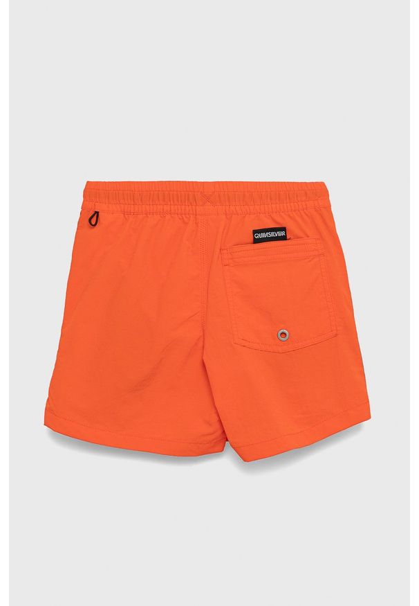 Quiksilver szorty kąpielowe dziecięce kolor czerwony. Kolor: czerwony. Wzór: aplikacja