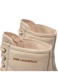 Karl Lagerfeld - KARL LAGERFELD Botki KL43250 Beżowy. Kolor: beżowy. Materiał: skóra #5