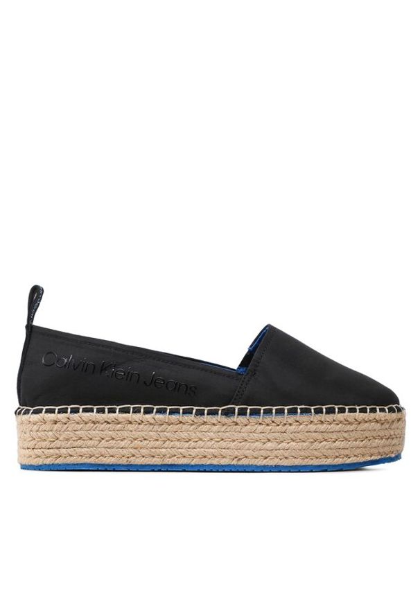 Calvin Klein Jeans Espadryle Flatform Espadrille Soft Ny YW0YW00989 Czarny. Kolor: czarny. Materiał: materiał