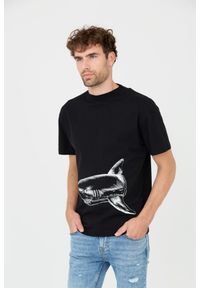 PALM ANGELS Czarny t-shirt Broken Shark Classic Tee. Kolor: czarny #4