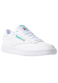 Buty do chodzenia męskie Reebok Club C White. Zapięcie: sznurówki. Kolor: biały, zielony, wielokolorowy. Materiał: skóra, syntetyk, tkanina, materiał. Szerokość cholewki: normalna. Model: Reebok Club. Sport: turystyka piesza