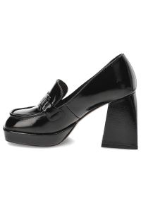 Czarne Półbuty S.Barski Damskie Eleganckie Obuwie. Okazja: na randkę. Zapięcie: bez zapięcia. Kolor: czarny. Materiał: skóra ekologiczna. Szerokość cholewki: normalna. Obcas: na obcasie. Styl: elegancki. Wysokość obcasa: średni #5