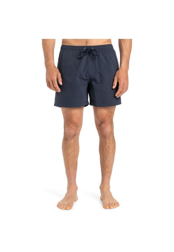 Quiksilver - Szorty kąpielowe dla Mężczyzn EVERYDAY SOLID VOLLEY 15". Kolor: niebieski, wielokolorowy, zielony. Materiał: poliester, materiał, tkanina. Styl: sportowy