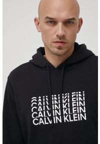Calvin Klein Performance bluza męska kolor czarny z kapturem z nadrukiem. Okazja: na co dzień. Typ kołnierza: kaptur. Kolor: czarny. Wzór: nadruk. Styl: casual #4