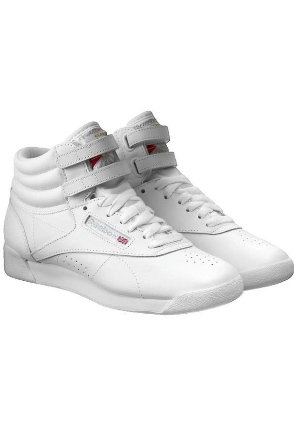 Buty do chodzenia damskie Reebok F S HI. Okazja: na co dzień. Kolor: biały, wielokolorowy, szary. Materiał: tkanina, materiał, skóra, syntetyk. Sport: turystyka piesza
