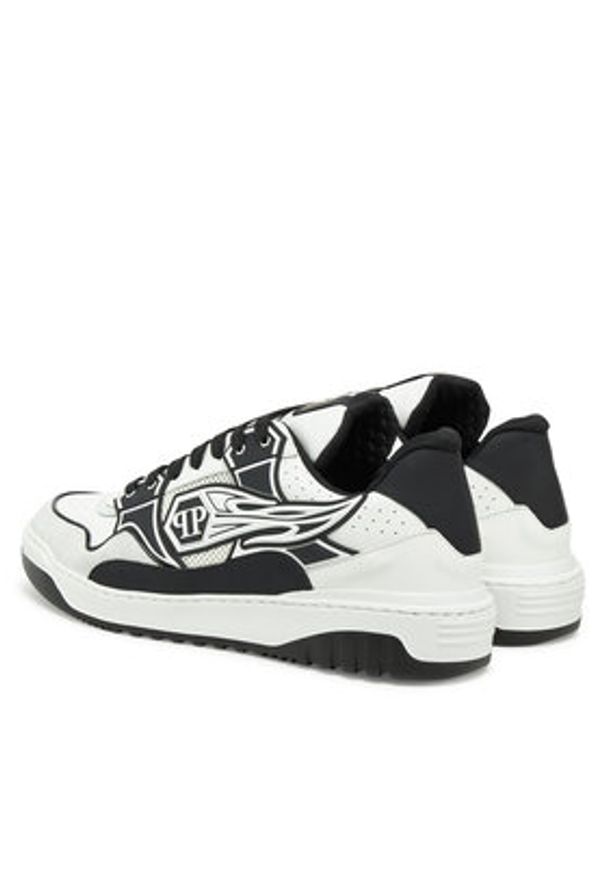 Philipp Plein - PHILIPP PLEIN Sneakersy SAES MSC4017 PLE010N0102 Biały. Kolor: biały. Materiał: skóra