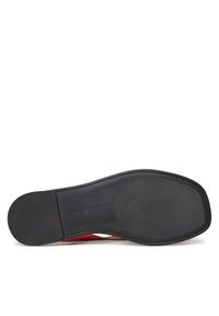 TOMMY HILFIGER - Tommy Hilfiger Sandały Color Block Thong Flat Sandal FW0FW08883 Pomarańczowy. Kolor: pomarańczowy. Materiał: skóra #3