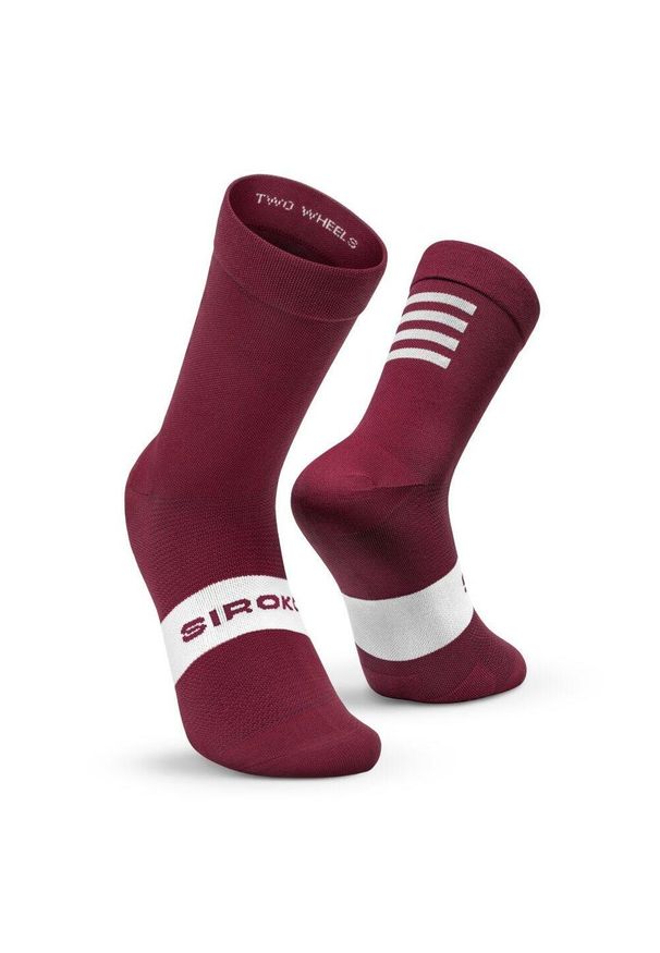 SIROKO - Skarpetki rowerowe Kolarstwo Siroko S1 Maroon Volata. Kolor: brązowy. Materiał: nylon. Sport: kolarstwo