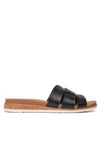 skechers - Skechers Klapki BOBS Desert Kiss Low-Peak Look 114707/BLK Czarny. Kolor: czarny. Materiał: skóra