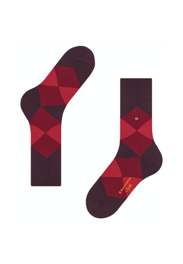 Skarpetki Burlington Clyde. Kolor: czerwony. Materiał: bawełna