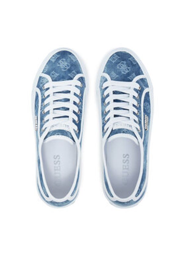 Guess Sneakersy FLJJX7 FAL12 Niebieski. Kolor: niebieski. Materiał: skóra