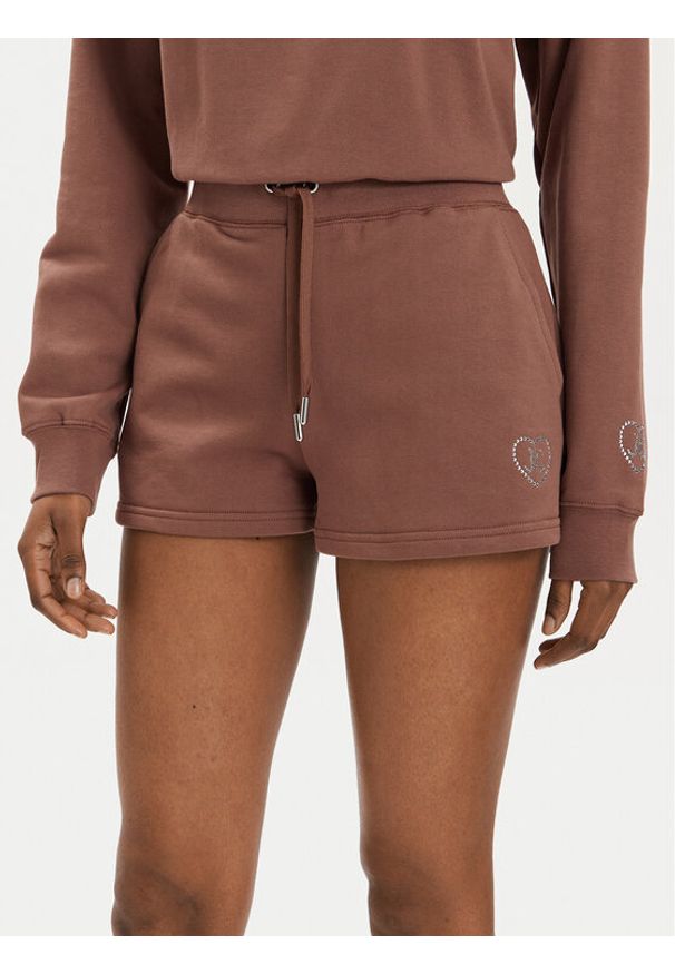Juicy Couture Szorty sportowe Sully Rodeo JCBHS223825 Brązowy Regular Fit. Kolor: brązowy. Materiał: bawełna
